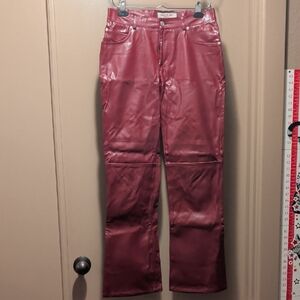 Vintage Y2K Red Pleather Pants